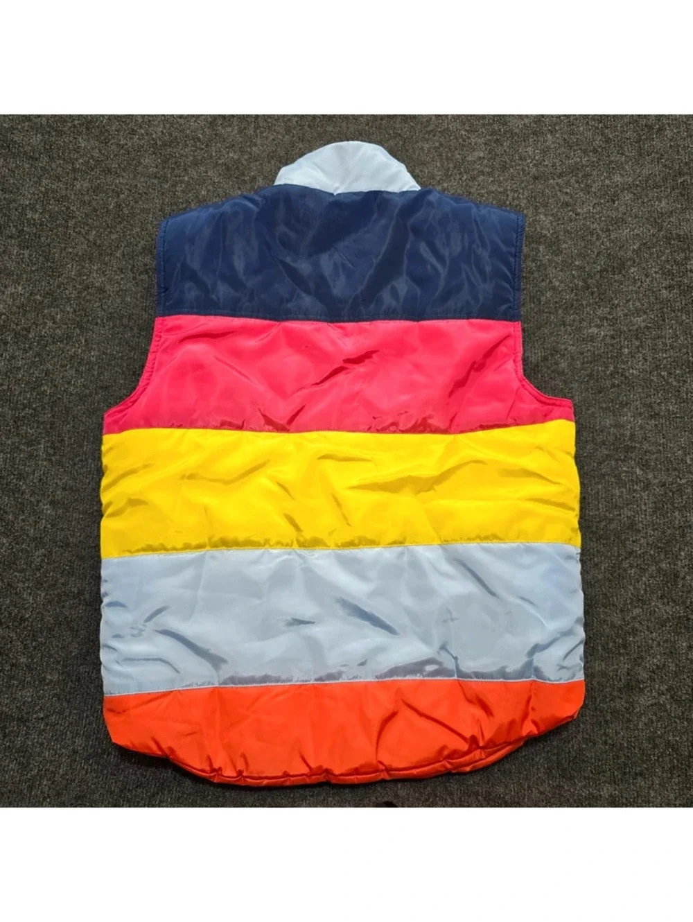 Bfresh Gear “The 77' Vest” Unisex Medium Cherry Color Block Ski Vest Retro
